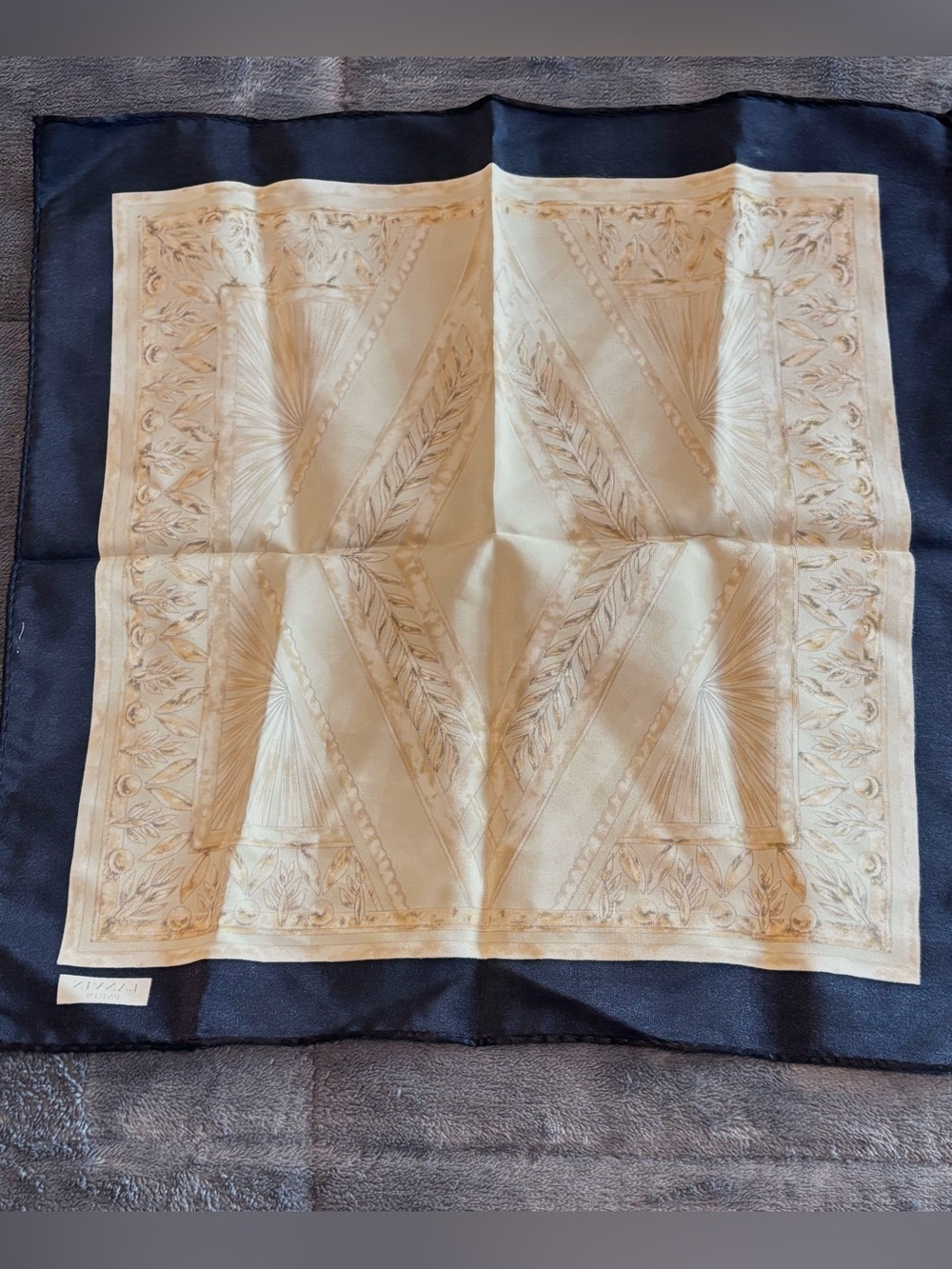 Vintage Lanvin Printed Silk Handkerchief Scarf